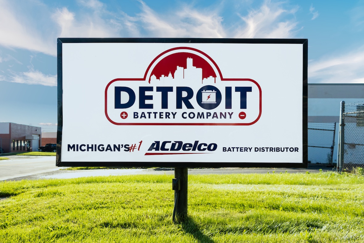 Detroit Battery Company Sign